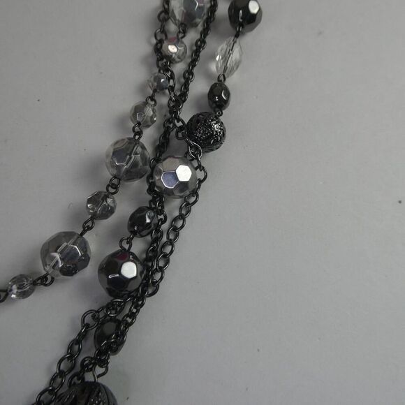 NY New York & Co. Company Multi Strand Beaded Statement Necklace Plus Size 33" - Picture 5 of 10
